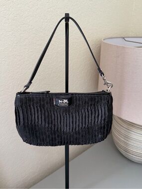 Coach gathered fabric mini bag /wristlet